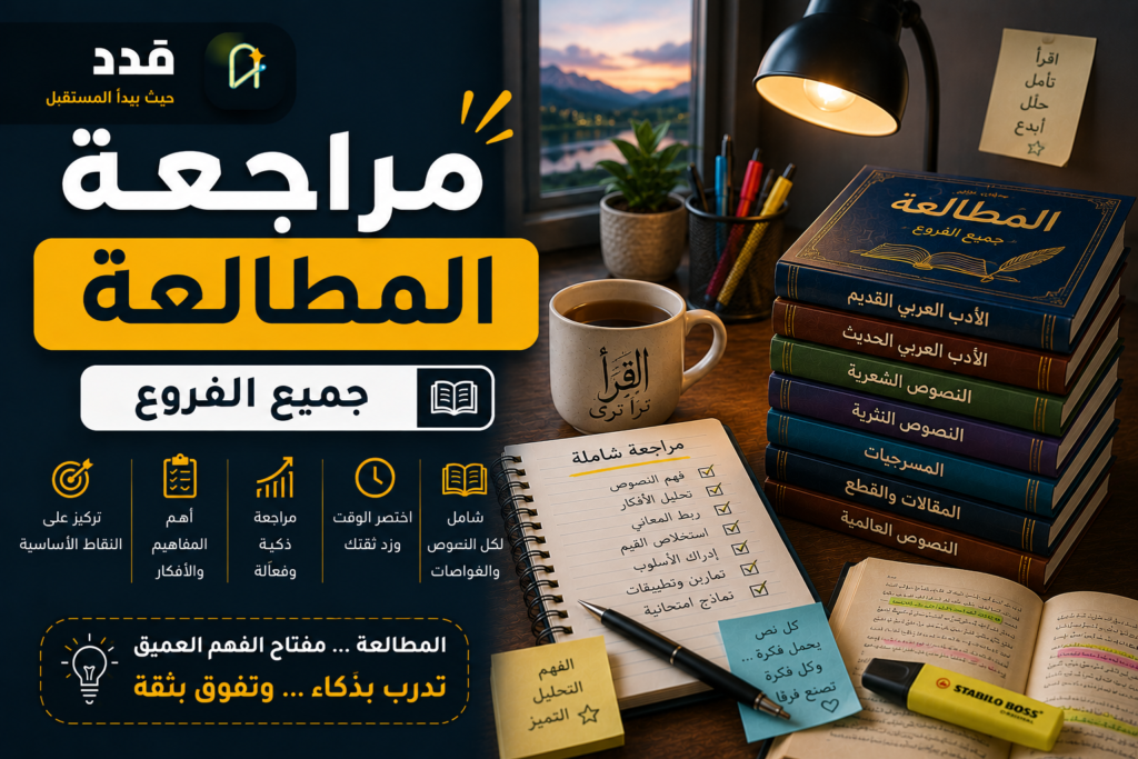 اختبار اللغة العربية – المطالعة – جميع الفروع