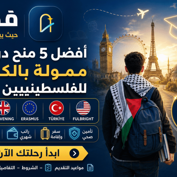 أفضل المنح الدراسية الممولة بالكامل للفلسطينيين 2026 (مقارنة شاملة )